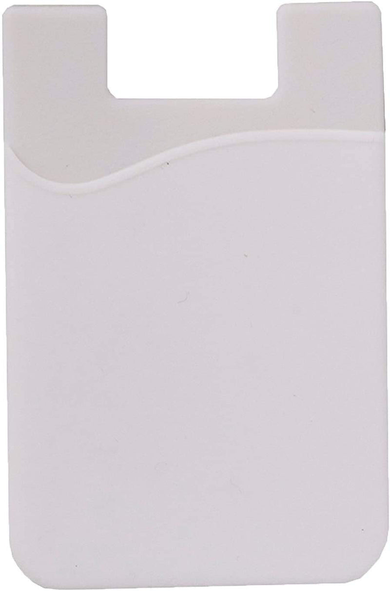 Cell Phone Card Holder for Back of Phone Case. Silicone Stick On Pocket Wallet for iPhone, Android & Other Flat Surfaces, Great for Credit Cards, Business Card, Cash & ID Cards (Grey White Black) Grey, White, Black