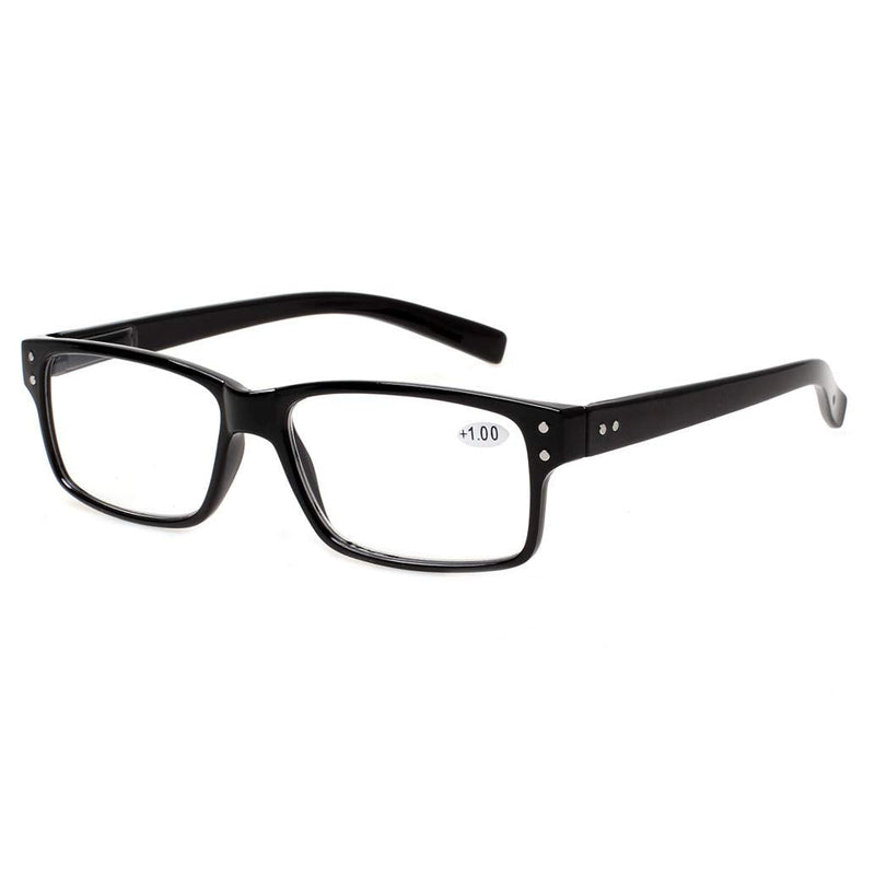 NORPERWIS Reading Glasses 5 Pairs Quality Readers Spring Hinge Glasses for Reading for Men and Women (5 Pack Black, 2.50) 5 Pack Black 2.5 x