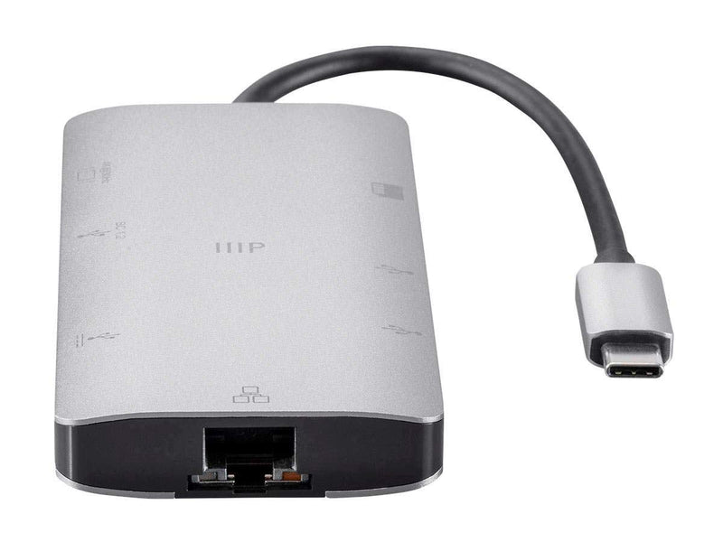 Monoprice USB-C to HDMI Adapter - Gigabit Ethernet, 3-Port USB 3.0, Card Reader, USB-C 100W, Power Delivery - Consul Series