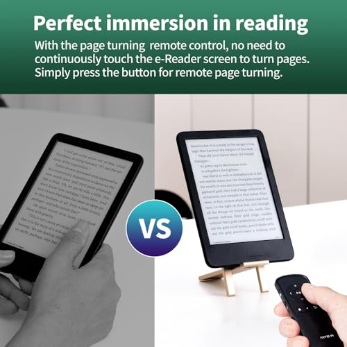 Bluetooth Remote Control Page Turner Clicker for Boox, e-Reader, TikTok Scrolling, YouTube Shorts, Reels, Camera, for iOS iPad iPhone, Android Galaxy Phone Tablet (Soft Green) Soft Green
