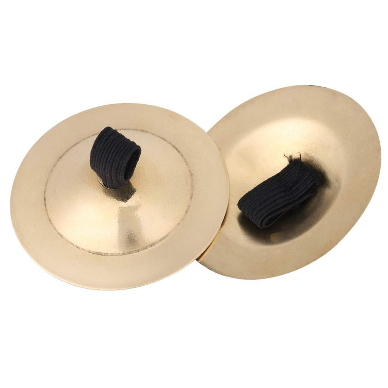 Finger Cymbals, 2pcs Belly Dance Finger Cymbals Brass Finger Dancing Zills Musical Instrument Dancing Accessory for Dancer Party, Single Hand Operation Only