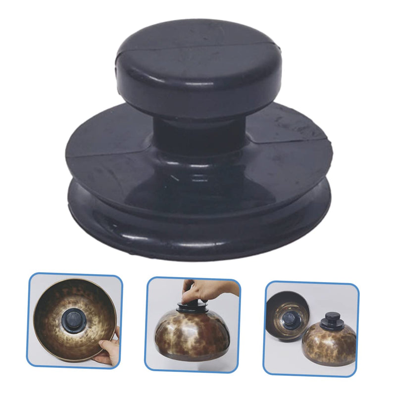 Mikinona 2pcs Bodhisattva Bowl Suction Cup Handle Sound Bowl Stabilizer Buddha Sound Suction Cups Zen Decoration Singing Lifting Handle e Mat Rubber 8x8cm