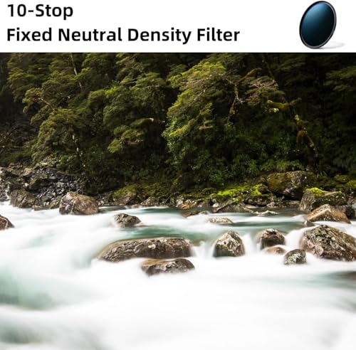 GREEN.L 72mm ND1000 Filter, Slim 10-Stop Fixed Neutral Density 72mm ND Filter for Long Exposure Photography