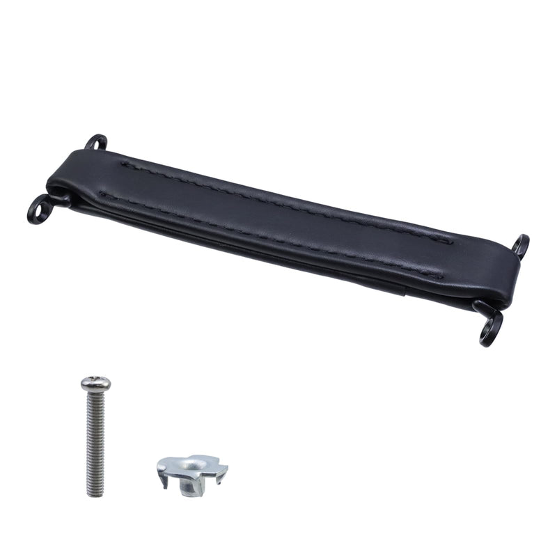 2PCS Black Vintage Leather AMP Amplifier Handles 8.27" Replacement Strap Handle with Mounting Screws for Amplifiers Suitcases