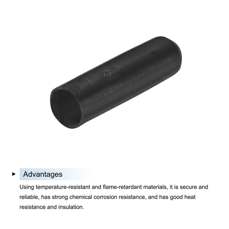 QUARKZMAN Pack of 15 Heat Shrink Caps 10 mm ID x 42 mm L 3:1 Heat Shrink Tube Caps with Seal, Waterproof Tape for Electrical Cables, Black 10mm x 42mm