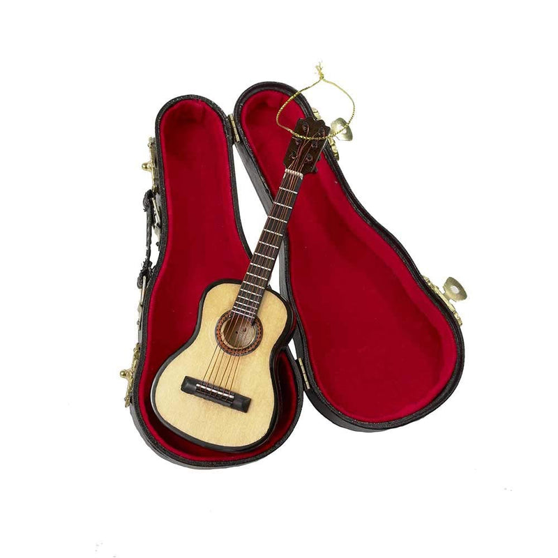 [AUSTRALIA] - Kurt Adler J4544 5.52" Wood Pearlized Guitar Ornament Multi Color 