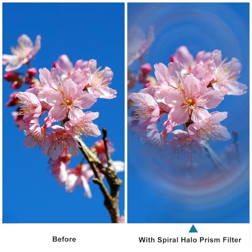 GREEN.L 67mm Spiral Halo Camera Lens Filter Halo Swirl Filter