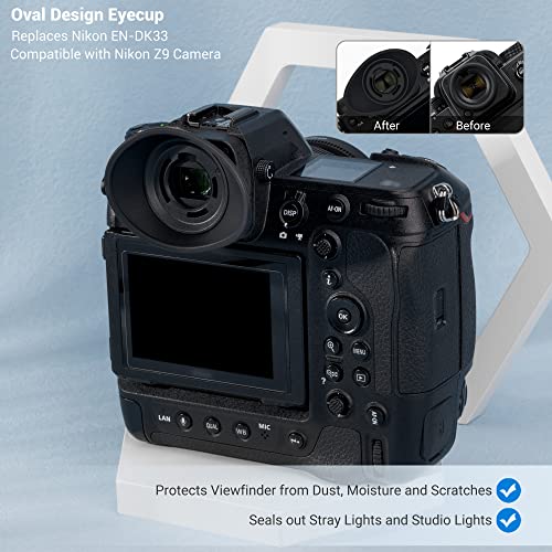 JJC Oval Eyecup Viewfinder for Nikon Z8 Z9 Zf Z f, Replaces DK-33 Eyepiece For Nikon Z8/Z9/Zf