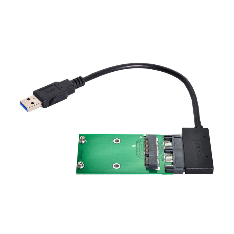 Xiwai USB 3.0 to mSATA 50Pin SSD & 1.8" Micro SATA 7+9 16pin Adapter Add on Cards PCBA