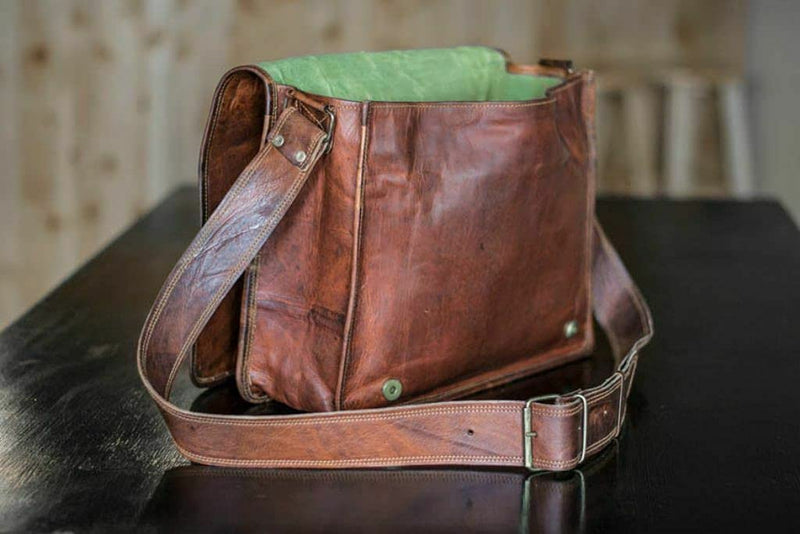 11 inch Small Crossbody Shoulder Genuine Leather iPad/Tablet Vintage Messenger Bag For 10.5 inch iPad Pro for Women & Men Simple