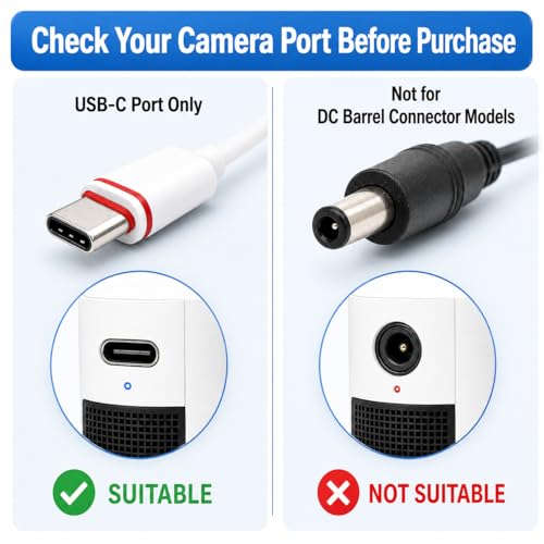 20FT Power Adapter for Ring Outdoor Cam Plus/Pro, Wired Mode, 2-Pack 20 FT
