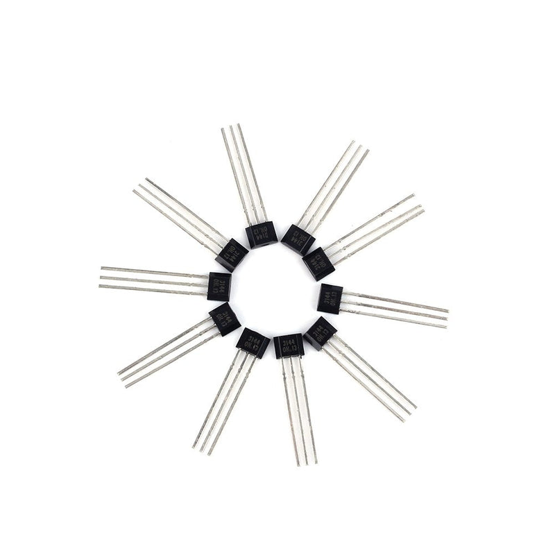 Sensitive Hall Sensor + Hall Effect Sensor, A3144E 3144 OH3144E, SIP, 3 Pin, Accessories, Pack of 10