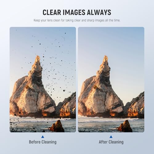 NEEWER 5 in 1 Camera Lens Cleaning Kit, 1x Lens Brush Pen + 1x Air Blower + 1x 24mm Full Frame Sensor Swab + 2X Cleaning Cloth, for Electronics, Smartphones, Tablets, HM-43