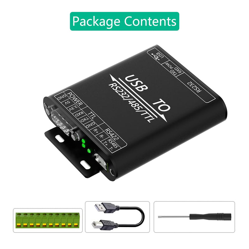 Mustpoint USB to RS232/485/422/TTL Converter with CP2102 Chip, Industrial Isolated USB Adapter with Multiple Protection, Support Multi Devices and Android, Windows 11/10 / 8.1/8 / 7, Etc Multi System