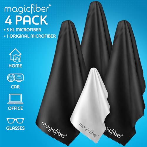 MagicFiber Extra Large Microfiber Cleaning Cloth for TV Screens & Monitors EXTRA LARGE PACK