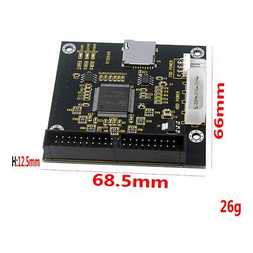 SD to 3.5" 40Pin Male IDE Hard Disk Drive Adapter Card 4Pin Power Supply