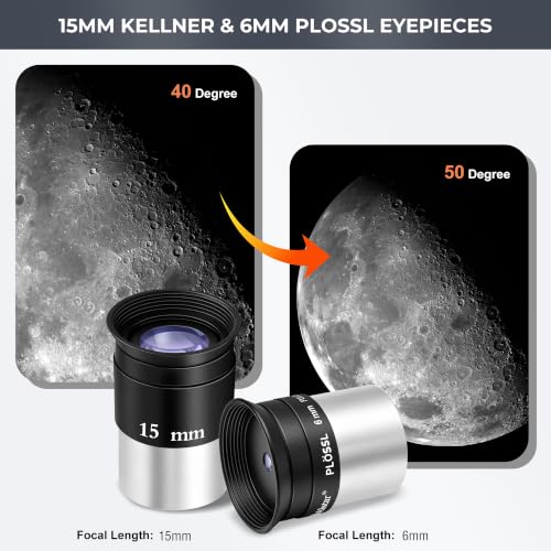Alstar Telescope Accessory Kit 8-Piece, 1.25" Eyepiece Set & Filter Set