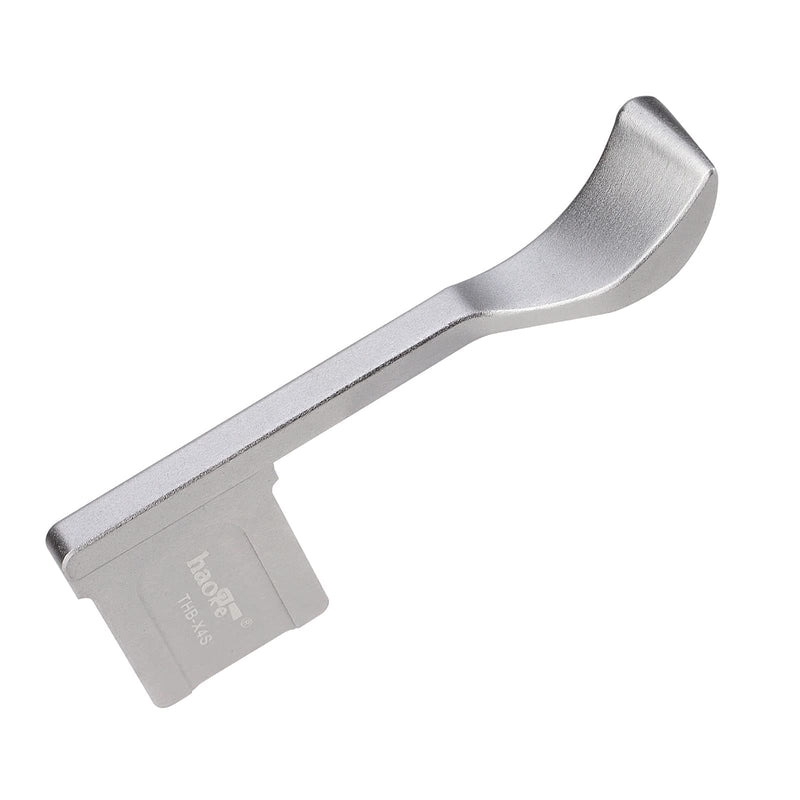 [AUSTRALIA] - Haoge THB-X4S Hand Grip Metal Hot Shoe Thumb Up Rest for Fujifilm Fuji X-E4 Camera Silver 