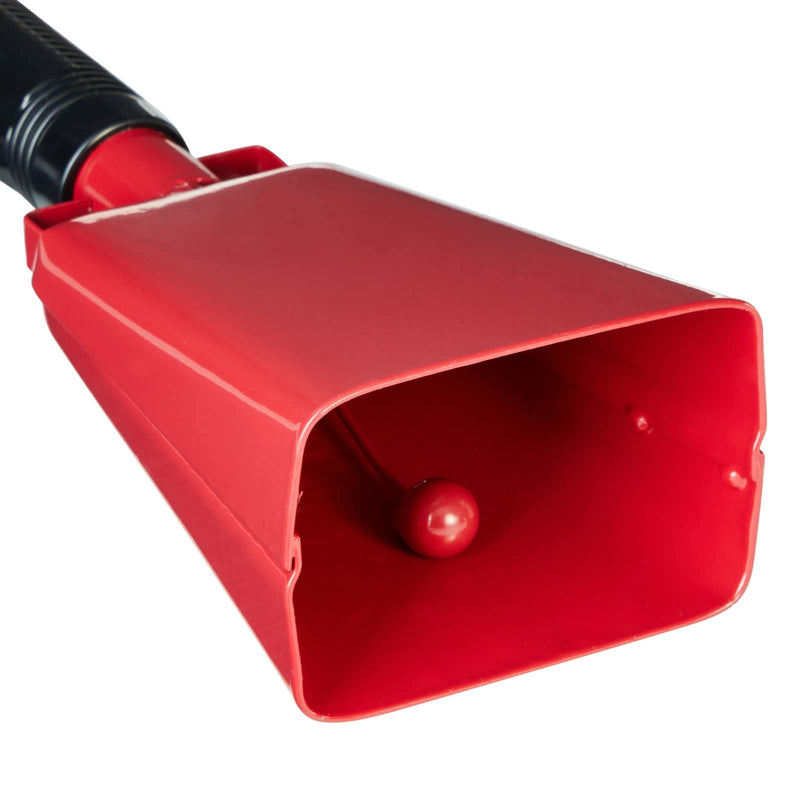 BLUE PANDA 2 Pack 9-inch Cowbells for Sporting Events, Percussion Noise Makers with Handle for Football Games, Stadiums (Red)