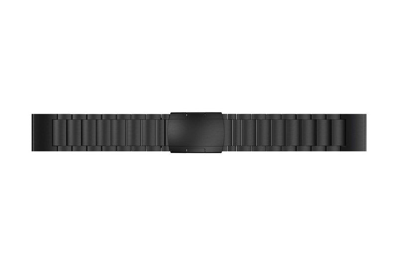LDFAS Fenix 8/7/6 Pro/5 Plus Band, 22mm Titanium Metal Quick Release Easy Fit Watch Strap with Double Button Clasp Compatible for Garmin Fenix E 7 5 6/Forerunner 935/945/Epix Gen 2 Bands Black
