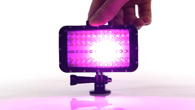Suptig Video Lighting Dive Light Underwater Lights 72 Led Lights Compatible for Gopro Canon Nikon Pentax Panasonic Sony Samsung SLR Cameras 5 Kinds of Illuminating Colors Waterproof 147ft(45m) Black
