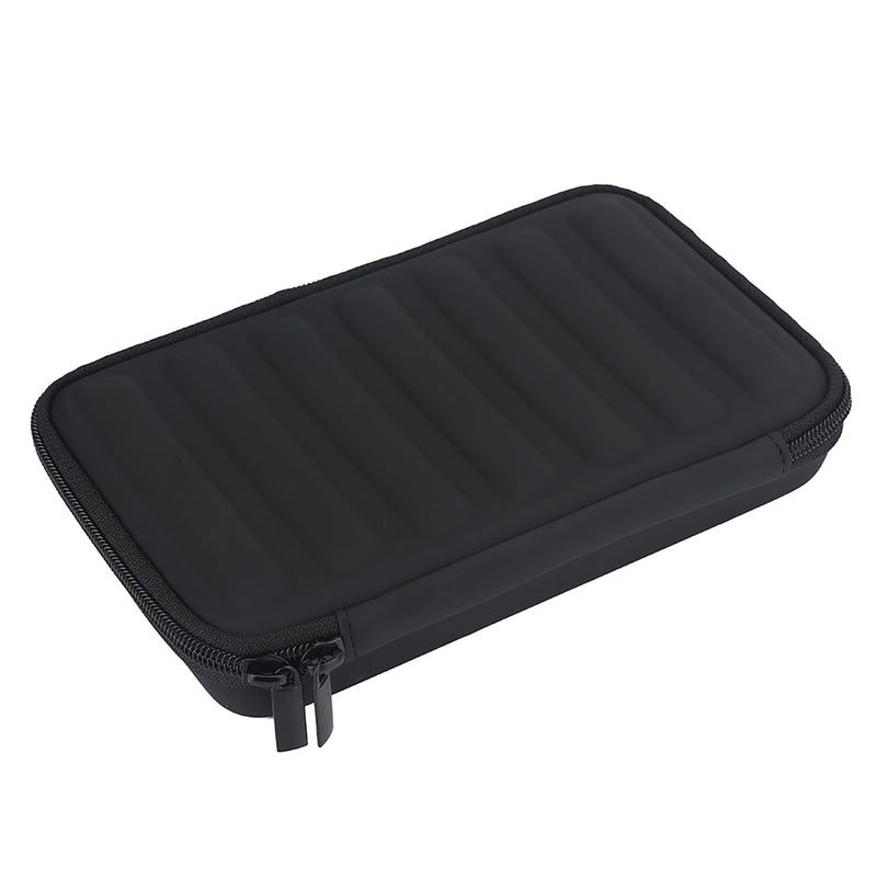 Harmonica Storage Bag Zippered Case 7 Harmonicas PU Leather Black Lightweight Portable Fits Harmonica Lovers