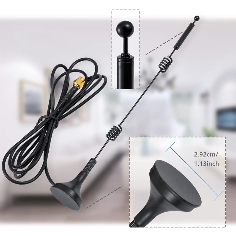 WiFi Antenna 2.4G /5G/5.8G Dual Frequency 8dBi MIMO Omnidirectional Signal Booster Magnetic Base RP-SMA Adapter 1.5M 4.9ft for PCIE Network WiFi Card Router External Antenna Wireless WLAN 2.4G /5G/5.8G 8dBi