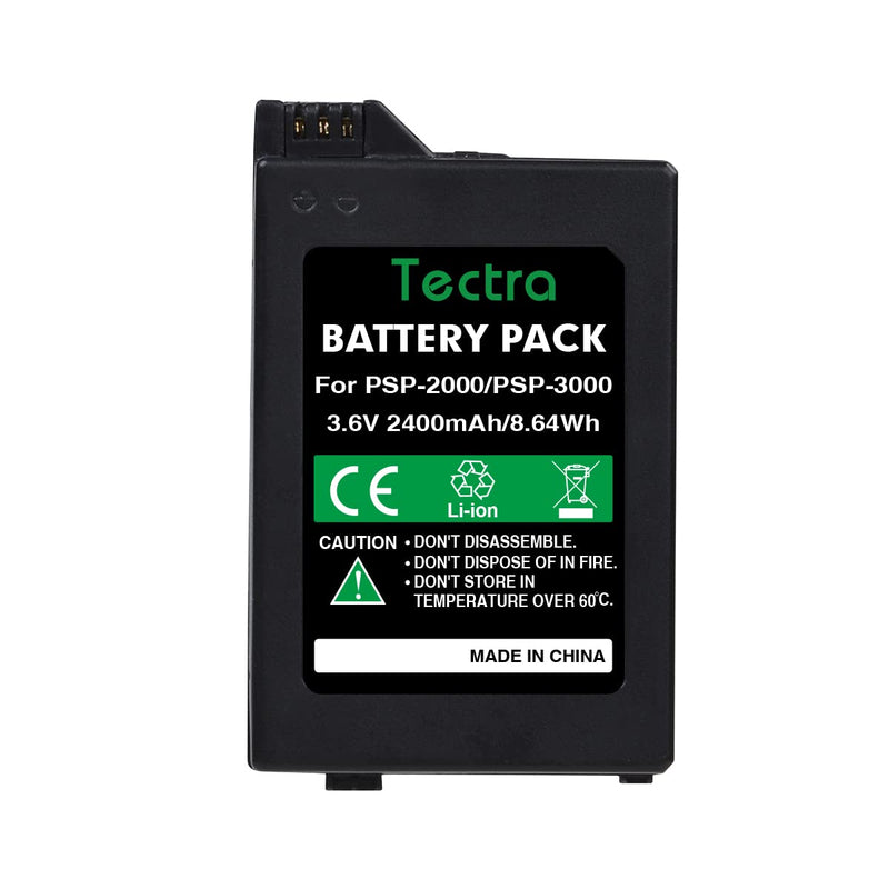 PSP 2000 Battery, 2400mAh 3.6V Rechargeable Battery Replacement for Sony PSP 3000 / PSP Slim 2000, PSP-2001, PSP-3000, PSP-3001, PSP-3002, PSP-3004, PSP-S110 Console 1 battery