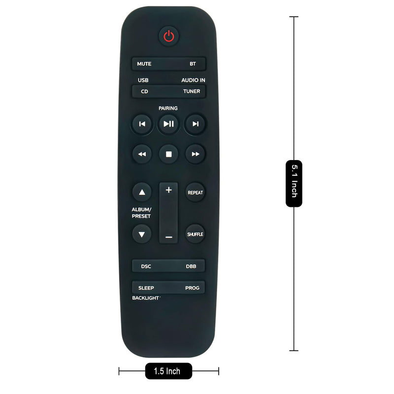 [AUSTRALIA] - AZ700T Replacement Remote Control Commander Compatible with Philips AZ700T/37 Portable Boombox CD Player 