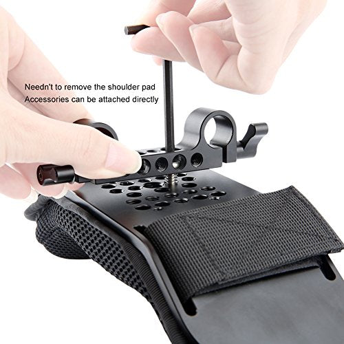 NICEYRIG Steady Shoulder Mount/Shoulder Pad for Video Camcorder CameraDV/DC 15mm Shoulder Pad