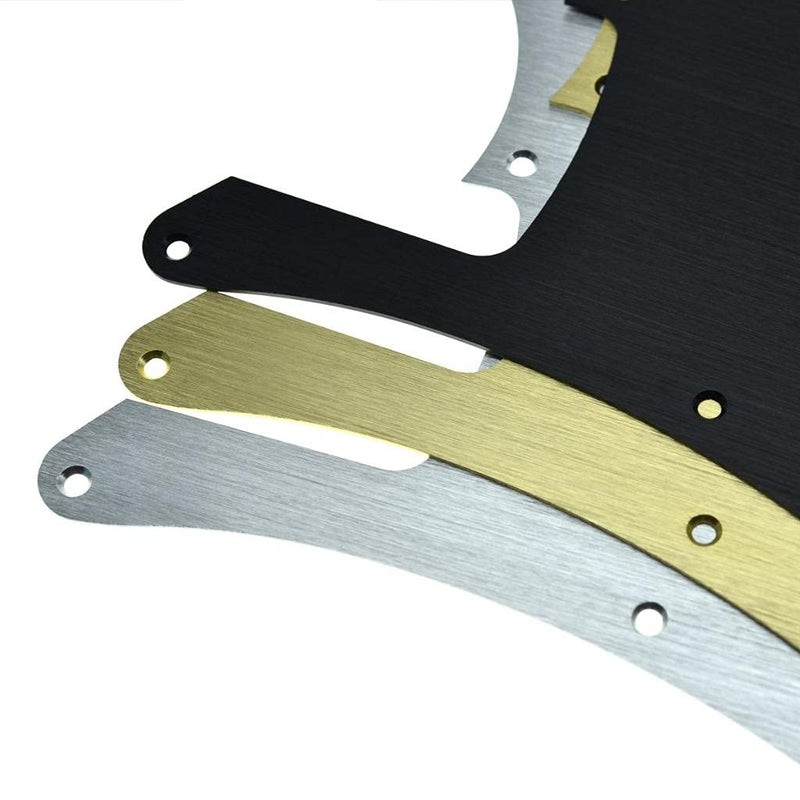 Dopro 13 Hole Right Handed Modern-Style Metal Aluminium Anodized Precision Bass P Bass Pickguard Fits American Fender P Bass Black Right Handed Version