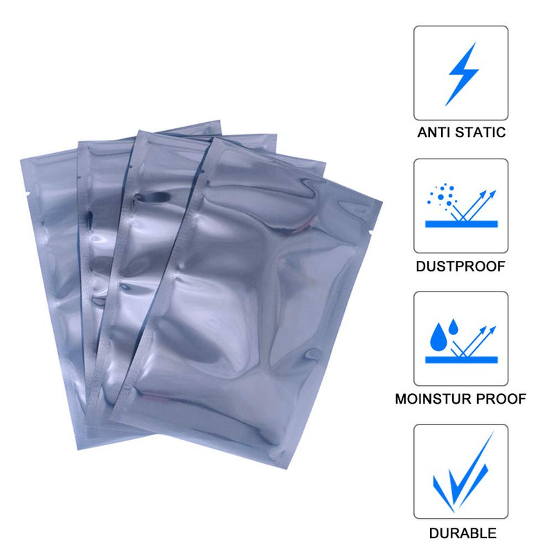 10Pcs Open Top Anti Static Bags 15.75x19.69in Extra Large ESD Shielding Bag 40x50cm with Static-Free Stickers for Computer Electronics 10pcs-15.75x19.69in Open-top