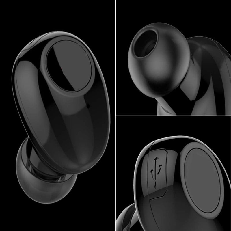 Single Bluetooth Earpiece10 Hrs Playtime,Wireless Headphone, Mini Bluetooth Headset Hands-Free Car Earphone,Cell PhoneV5.0 Bluetooth Earbud for Smart Phones PC TV Audiobook (black) Black