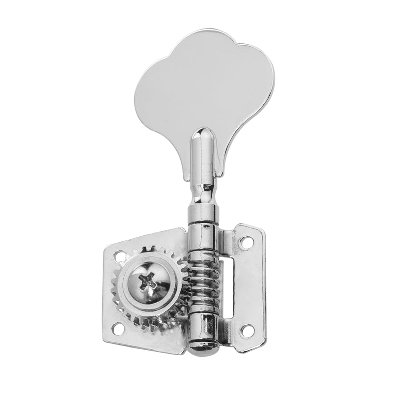 [AUSTRALIA] - 4L Vintage Open Gear Bass Tuners Machine Head Tuning Keys Pegs Set Left Hand for Jazz Precision P Bass Replacement, Chrome 4 Left 