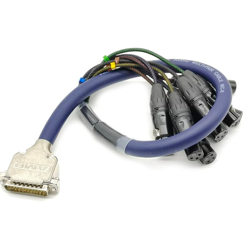 6.56ft DB25 to XLR Female Snake Cable, DB25 Male to 8 Channel XLR 3Pin Female Balanced Snake Cable D-Sub SnakeCable Patch Bay Interface Modular Wire 2Meter 6.56ft