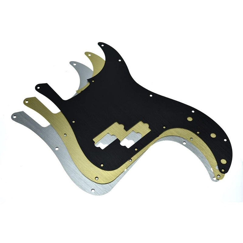 Dopro 13 Hole Right Handed Modern-Style Metal Aluminium Anodized Precision Bass P Bass Pickguard Fits American Fender P Bass Black Right Handed Version
