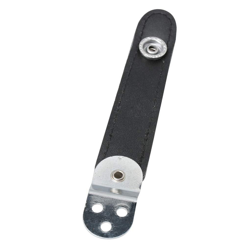 [AUSTRALIA] - BQLZR 8.4x2.4cm Black Leather Metal Extension Film Accordion Bellows Straps with 4 Buckle for Accordion Fixation 