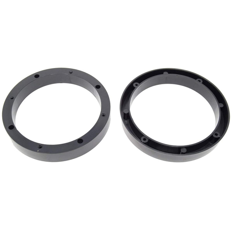 Audiopipe 1 Pair 6.5" Plastic Speaker Spacer Rings - Subwoofer Mid Range Custom Installation Mounting Adapter, Black