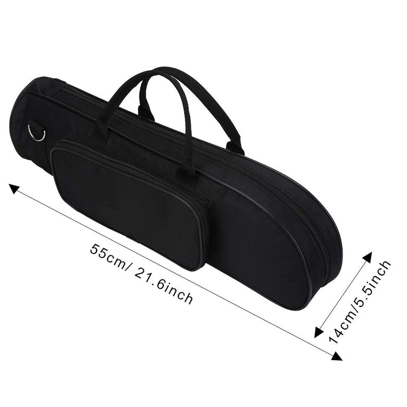 Alomejor Trumpet Bag Oxford Cloth Shockproof Trumpet Case with Shoulder Strap and Gripped Handle for Trumpeter Black