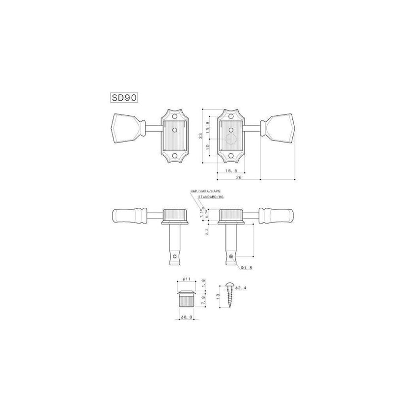 Gotoh Locking Tuners Nickel (3 per side)