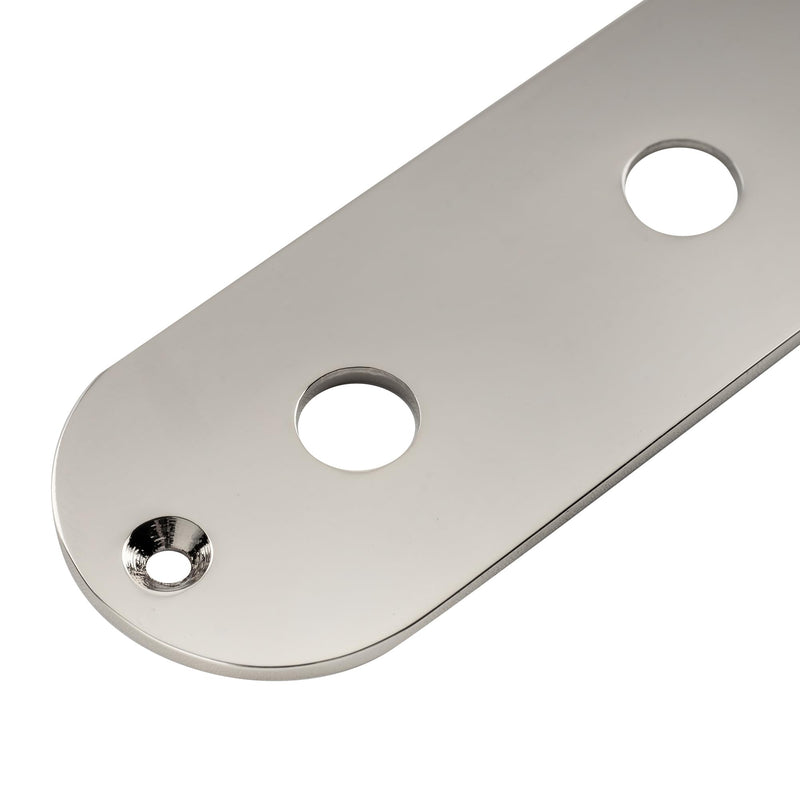 Musiclily Pro Steel 3-Hole Bass Control Plate for Vintage PB/Tele Bass Style Electric Bass, Nickel