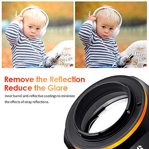 K&F Concept Lens Mount Adapter for EOS EF/EFS Lens to FujiFX Mount X-Pro1 X Camera X-Series Mirrorless Cameras with Matting Varnish Design Canon EF&EF-S