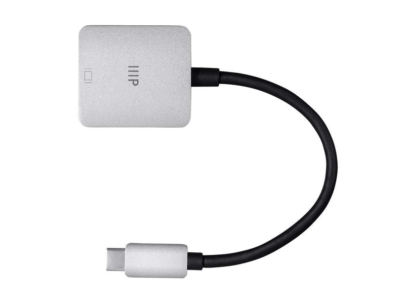 Monoprice USB-C to VGA USB 3.0 USB-C Data and PD Charging Adapter | 100W, with Folding USB Type-C Connector - Consul Series