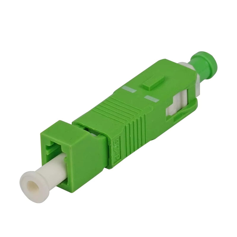 Pack of 2 Fibre Optic Coupling, LC/APC Female to SC/APC Male, SC Male-LC Female, Singlemode Fibre Optic Adapter, Hybrid Fibre Adapter Plug, for Connecting Fibre Optic Communication Devices