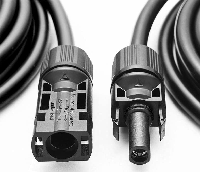 SOLARTRONICS Extension Cable 4 mm² H1Z2Z2-K Solar Cable Balcony Power Station Connection Cable Black with Plug on Both Sides for Solar Panels PV GAK. Made in Germany (2 x 5 m) 5m - 4mm²