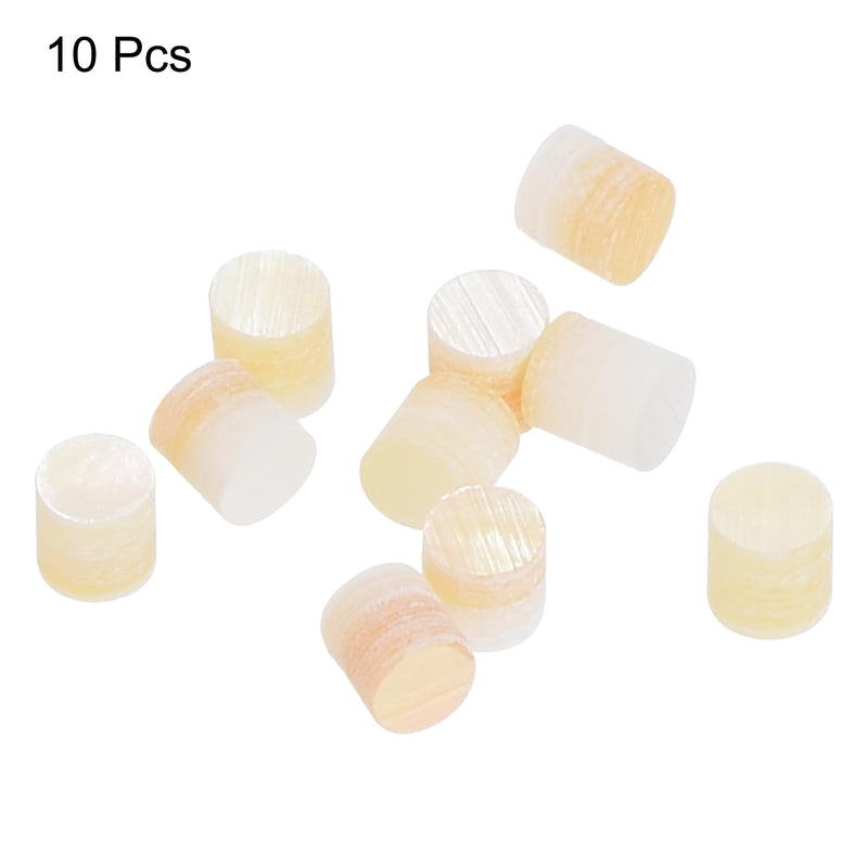 MECCANIXITY Guitar Fretboard Inlay Dots Yellow Shell Fingerboard Inlays Mark Point 2x2mm For Guitar, Pack of 10