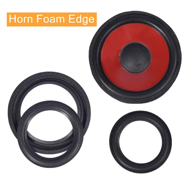 Fielect 2Pcs 6.5inch Foam Speaker Edge Subwoofer Surround Rings Edge Replacement Kit for Speaker Repair or DIY Black 6.5inch /165mm