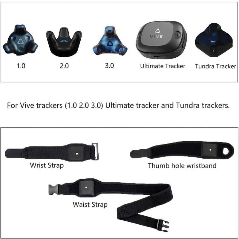 HTC Vive Full Body Tracker Strap, Tracker Fixed Strap, Waist Belt, Hand and Foot Strap, 1 for Virtual Reality, 2 Hand Bowl Straps,2 Palm Strap