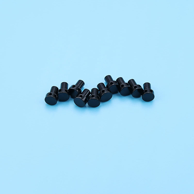 10pcs Guitar Spoke Wheel Truss Rod Nuts, Hat Shape Steel Tuning Rod Nuts, Guitar Truss Rod Nut Steel Bar Adjusting Tool for Guitar Bass Mandolin Black