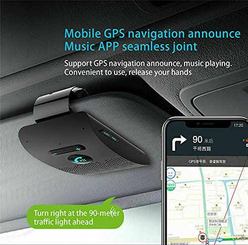 MACHSWON Hands Free Car Kit Speakerphone Speaker Phone Sun Visor Clip Car Handsfree Kit Sun Visor Clip Audio Receiver Speakerphone Car
